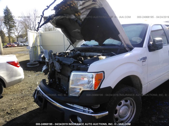 1FTFX1EF8DKE78363 - 2013 FORD F150 SUPER CAB WHITE photo 6