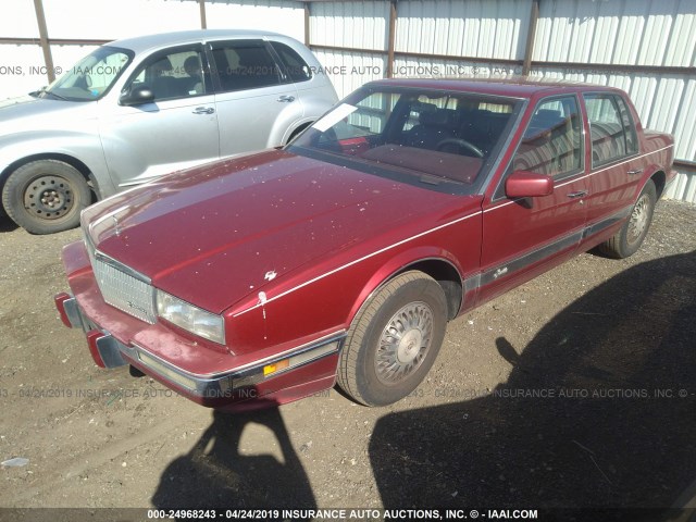 1G6KS5334LU825951 - 1990 CADILLAC SEVILLE MAROON photo 2