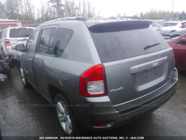 1C4NJDBB7DD253386 - 2013 JEEP COMPASS SPORT GRAY photo 3