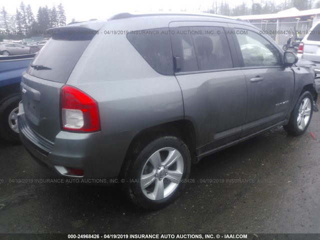 1C4NJDBB7DD253386 - 2013 JEEP COMPASS SPORT GRAY photo 4