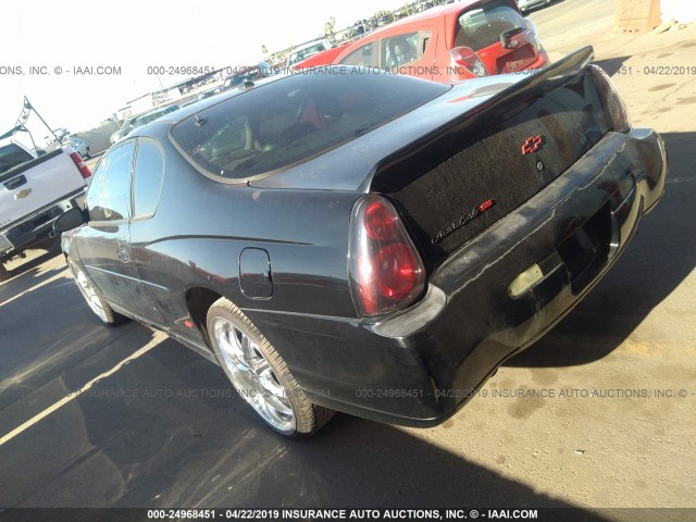 2G1WX15K149364910 - 2004 CHEVROLET MONTE CARLO SS შავი ფოტო 3