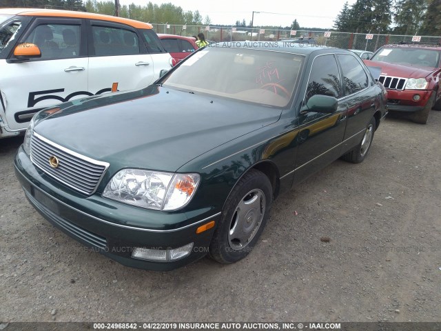 JT8BH28F2Y0179111 - 2000 LEXUS LS 400 GREEN photo 2