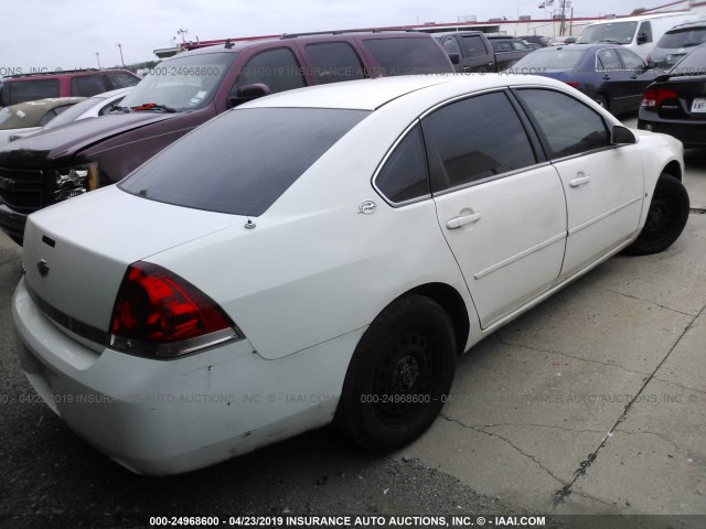 2G1WS55R679275695 - 2007 CHEVROLET IMPALA POLICE WHITE photo 4