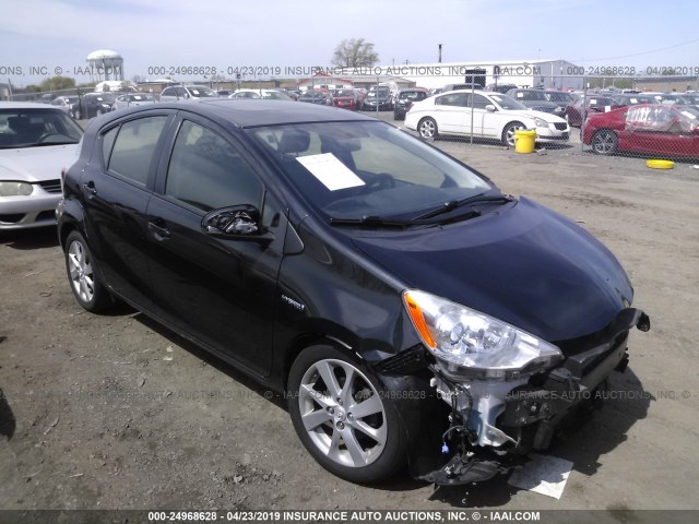 JTDKDTB31D1037743 - 2013 TOYOTA PRIUS C BLACK photo 1