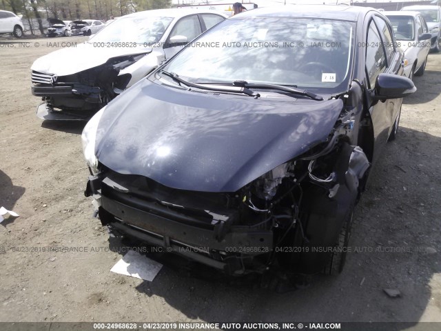 JTDKDTB31D1037743 - 2013 TOYOTA PRIUS C BLACK photo 6