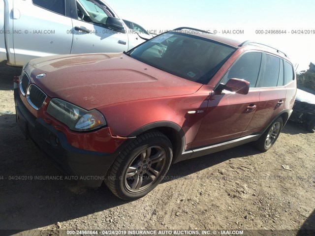 WBXPA93495WD07501 - 2005 BMW X3 3.0I RED photo 2