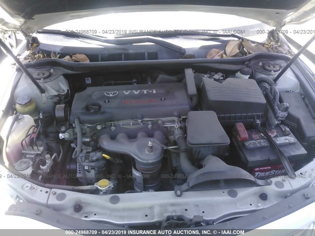 JTNBE46K373036893 - 2007 TOYOTA CAMRY NEW GENERAT CE/LE/XLE/SE SILVER photo 10