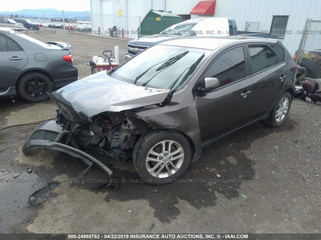 KNAFU5A28C5528109 - 2012 KIA FORTE EX GRAY photo 2