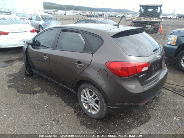 KNAFU5A28C5528109 - 2012 KIA FORTE EX GRAY photo 3