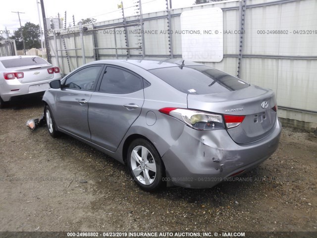 KMHDH4AE9CU426581 - 2012 HYUNDAI ELANTRA GLS/LIMITED GRAY photo 3