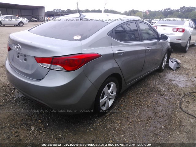 KMHDH4AE9CU426581 - 2012 HYUNDAI ELANTRA GLS/LIMITED GRAY photo 4