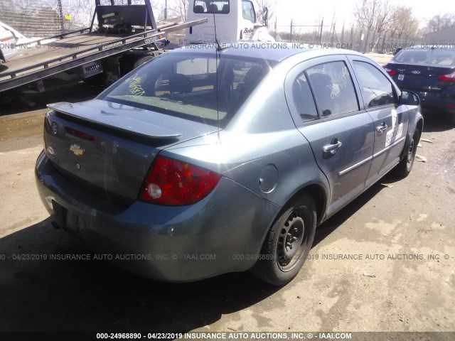 1G1AT58H297276020 - 2009 CHEVROLET COBALT LT BLUE photo 4