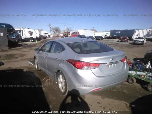 KMHDH4AE6CU205276 - 2012 HYUNDAI ELANTRA GLS/LIMITED SILVER photo 3