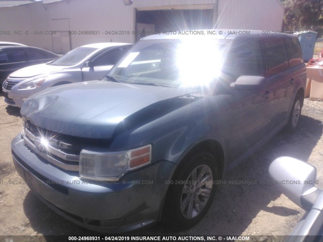 2FMGK5BC7ABA91437 - 2010 FORD FLEX SE BLUE photo 2