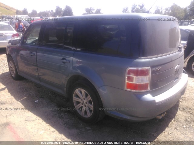 2FMGK5BC7ABA91437 - 2010 FORD FLEX SE BLUE photo 3