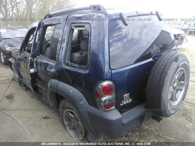 1J4GK38K35W527271 - 2005 JEEP LIBERTY RENEGADE BLUE photo 3