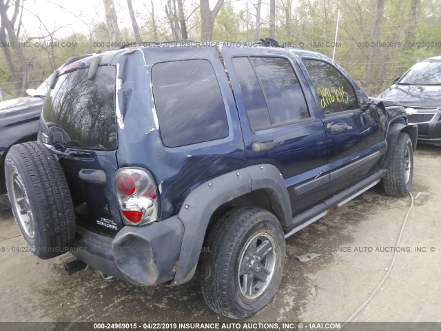 1J4GK38K35W527271 - 2005 JEEP LIBERTY RENEGADE BLUE photo 4
