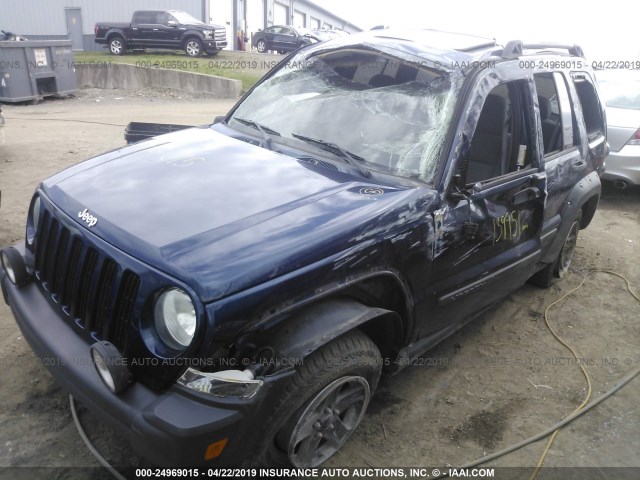 1J4GK38K35W527271 - 2005 JEEP LIBERTY RENEGADE BLUE photo 6