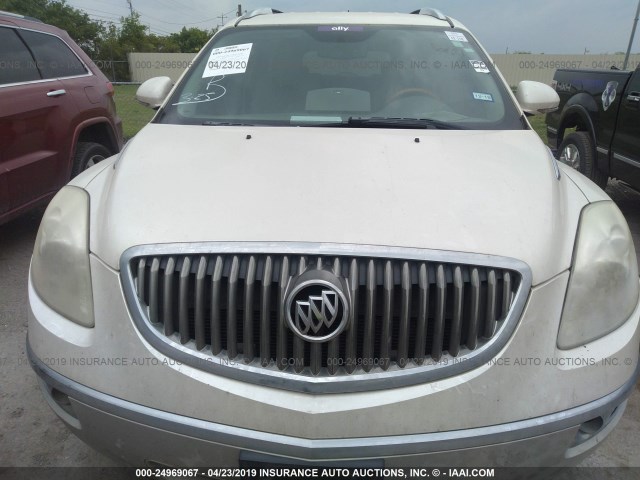 5GAER23D49J216934 - 2009 BUICK ENCLAVE CXL WHITE photo 6