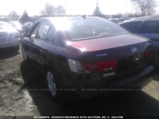 5NPET46C69H544167 - 2009 HYUNDAI SONATA GLS 栗色 照片 3
