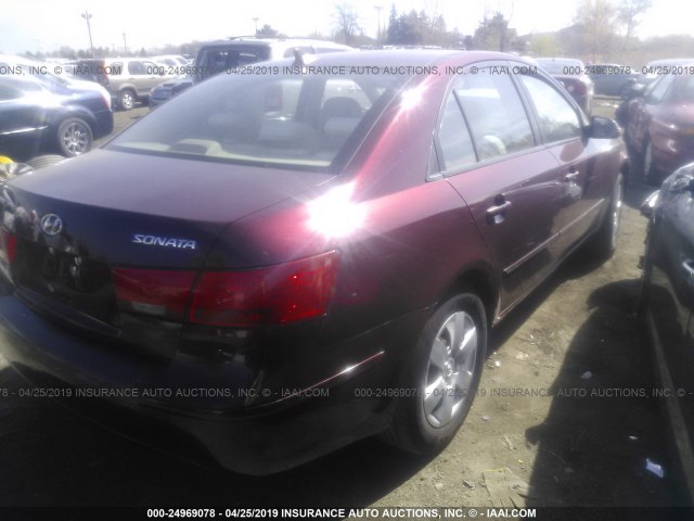 5NPET46C69H544167 - 2009 HYUNDAI SONATA GLS 栗色 照片 4
