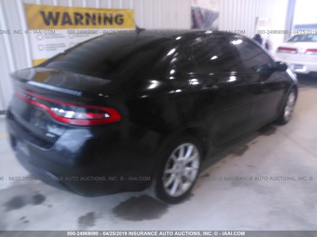 1C3CDFBA3DD156501 - 2013 DODGE DART SXT BLACK photo 4