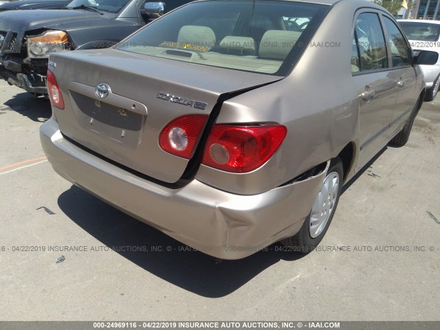 1NXBR32E07Z880012 - 2007 TOYOTA COROLLA CE/LE/S GOLD photo 6