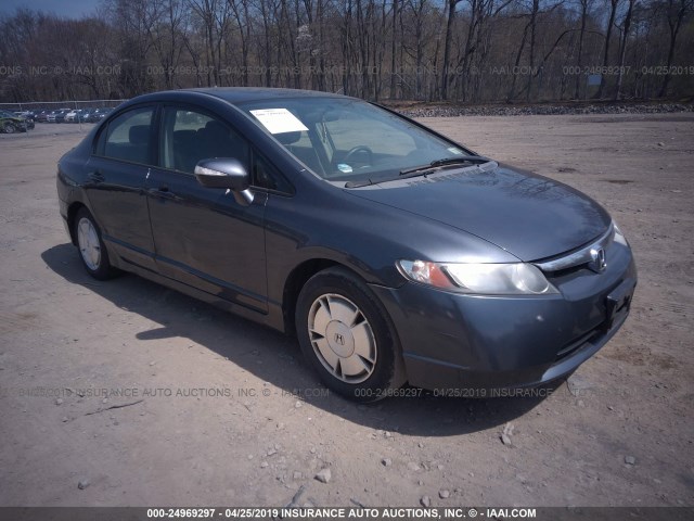 JHMFA362X6S017546 - 2006 HONDA CIVIC HYBRID BLUE photo 1