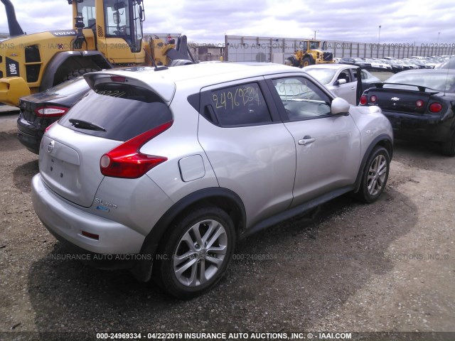 JN8AF5MV6CT111908 - 2012 NISSAN JUKE S/SV/SL SILVER photo 4