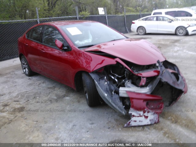 1C3CDFBB4ED692691 - 2014 DODGE DART SXT RED photo 1