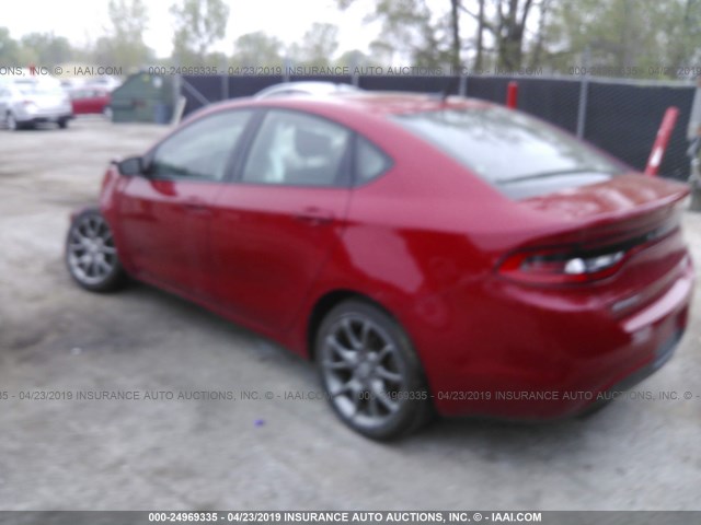 1C3CDFBB4ED692691 - 2014 DODGE DART SXT RED photo 3