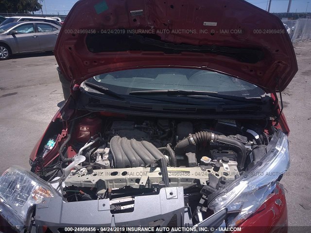 3N1CE2CP6FL419021 - 2015 NISSAN VERSA NOTE S/S PLUS/SV/SL/SR RED photo 10