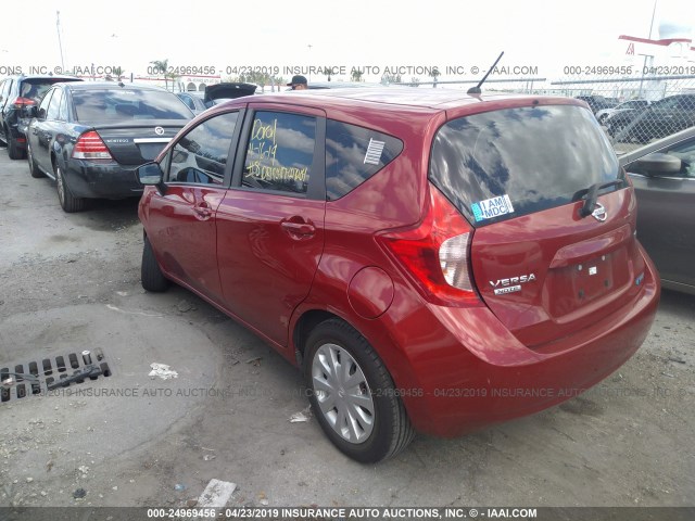 3N1CE2CP6FL419021 - 2015 NISSAN VERSA NOTE S/S PLUS/SV/SL/SR RED photo 3