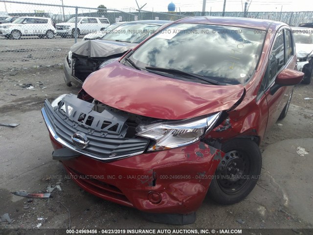 3N1CE2CP6FL419021 - 2015 NISSAN VERSA NOTE S/S PLUS/SV/SL/SR RED photo 6
