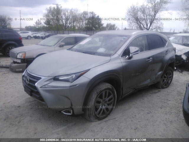 JTJBARBZ2G2055485 - 2016 LEXUS NX 200T/BASE/F SPORT GRAY photo 2