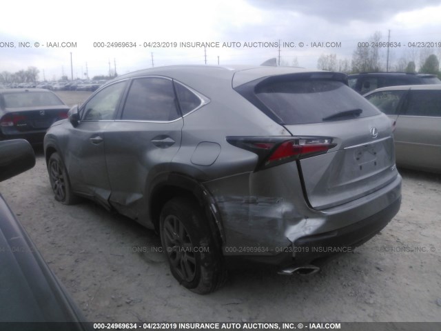 JTJBARBZ2G2055485 - 2016 LEXUS NX 200T/BASE/F SPORT GRAY photo 3