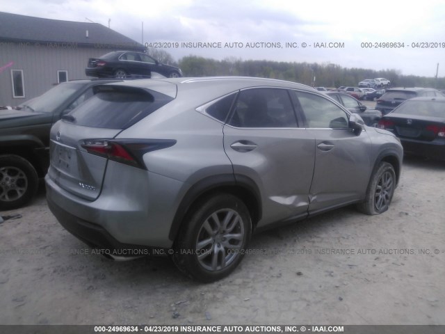 JTJBARBZ2G2055485 - 2016 LEXUS NX 200T/BASE/F SPORT GRAY photo 4