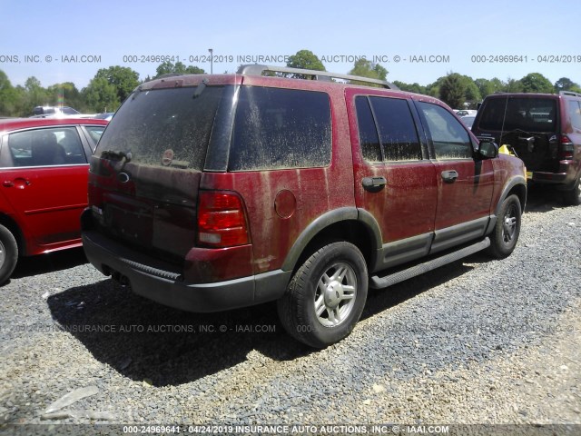 1FMZU63K33UA55188 - 2003 FORD EXPLORER XLT/XLT SPORT/NBX RED photo 4