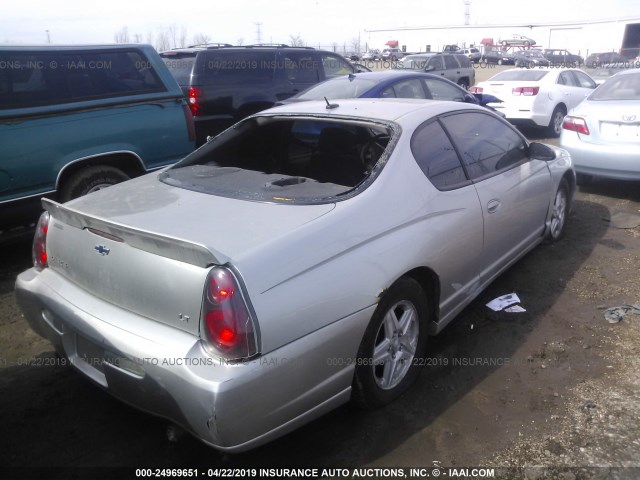 2G1WX12K159272203 - 2005 CHEVROLET MONTE CARLO LT SILVER photo 4