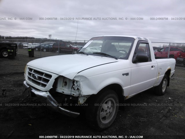 1FTYR10CX1PA38384 - 2001 FORD RANGER WHITE photo 2