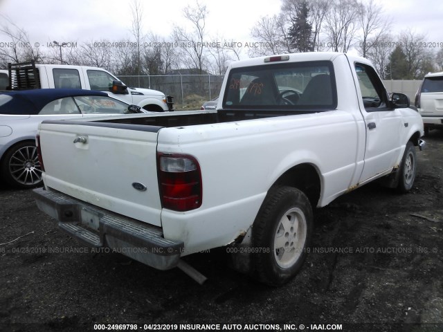 1FTYR10CX1PA38384 - 2001 FORD RANGER WHITE photo 4