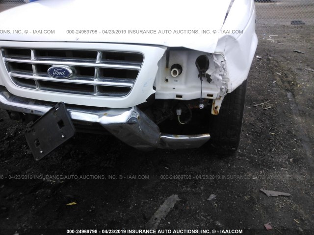 1FTYR10CX1PA38384 - 2001 FORD RANGER WHITE photo 6