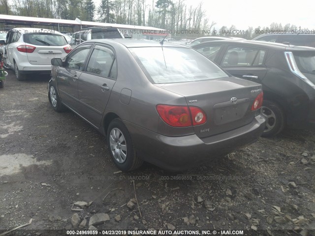 1NXBR38E33Z155974 - 2003 TOYOTA COROLLA CE/LE/S GRAY photo 3