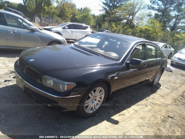 WBAGN63482DR05600 - 2002 BMW 745 LI BLACK photo 2