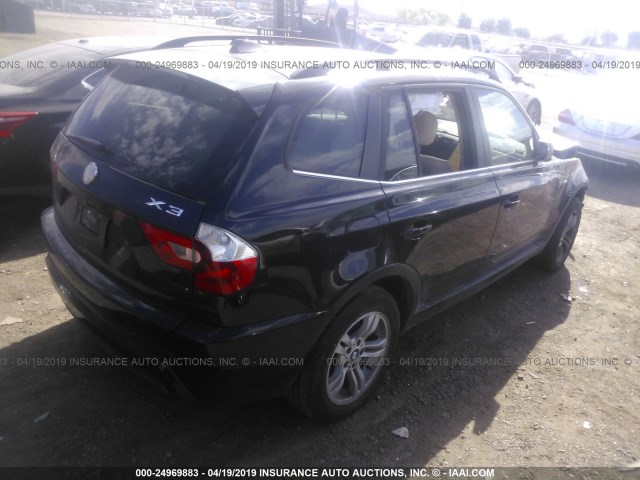 WBXPA93446WD33229 - 2006 BMW X3 3.0I BLACK photo 4