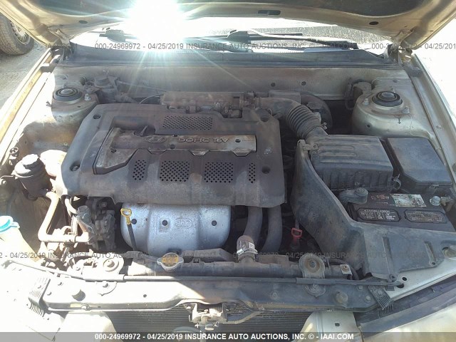 KMHDN45D62U462253 - 2002 HYUNDAI ELANTRA GLS/GT GOLD photo 10