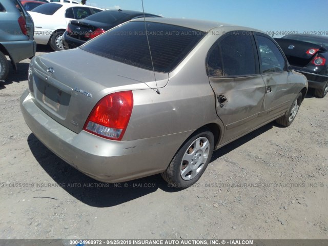 KMHDN45D62U462253 - 2002 HYUNDAI ELANTRA GLS/GT GOLD photo 4