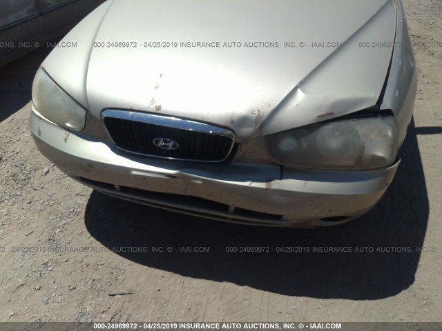 KMHDN45D62U462253 - 2002 HYUNDAI ELANTRA GLS/GT GOLD photo 6