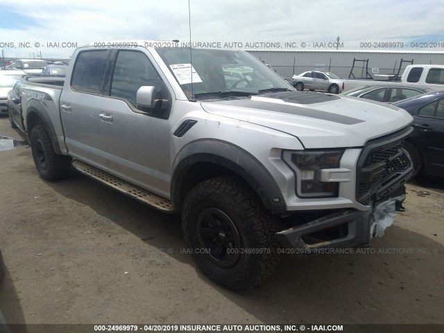 1FTFW1RG5JFD85603 - 2018 FORD F150 RAPTOR SILVER photo 1