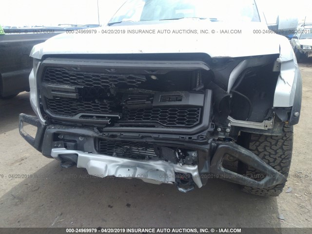 1FTFW1RG5JFD85603 - 2018 FORD F150 RAPTOR SILVER photo 6